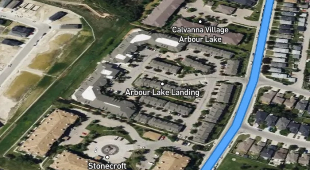 Township Canada mobile app showing turn-by-turn navigation